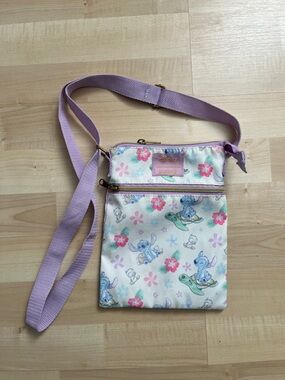 Loungefly Disney Lavender Stitch Floral Crossbody Bag